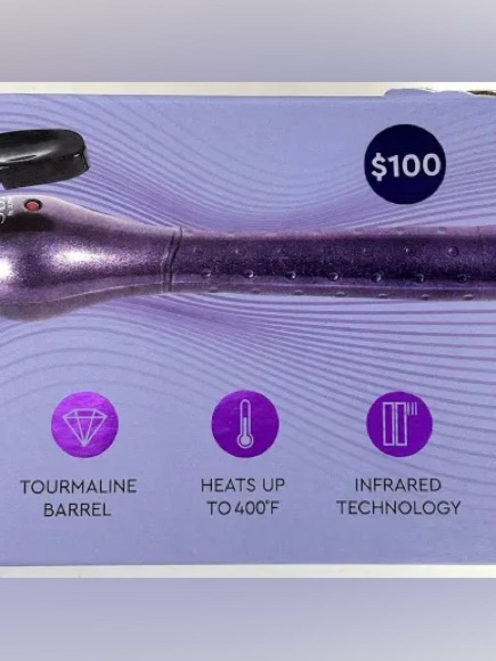 Sutra SB2 TOURMALINE Ceramic 1" Spring Curling Iron Purple Ionic Hot Tools - Picture 7 of 12